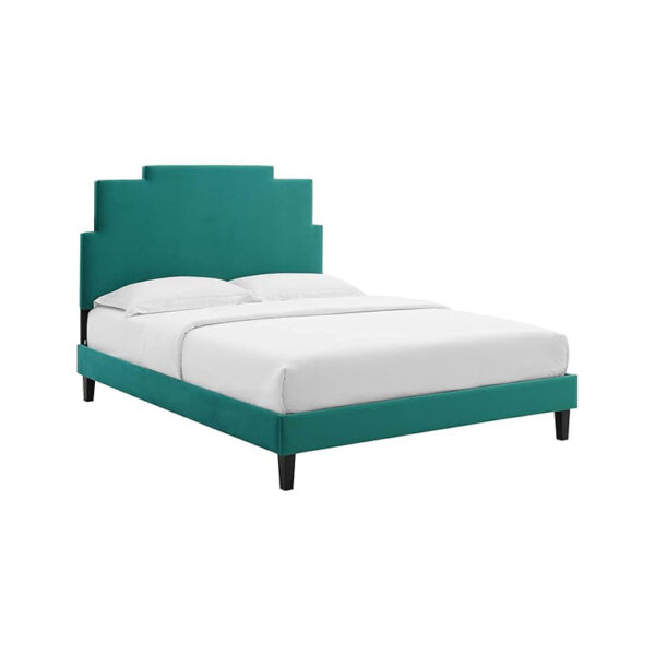 Velvet Twin Platform Bed - Image 2